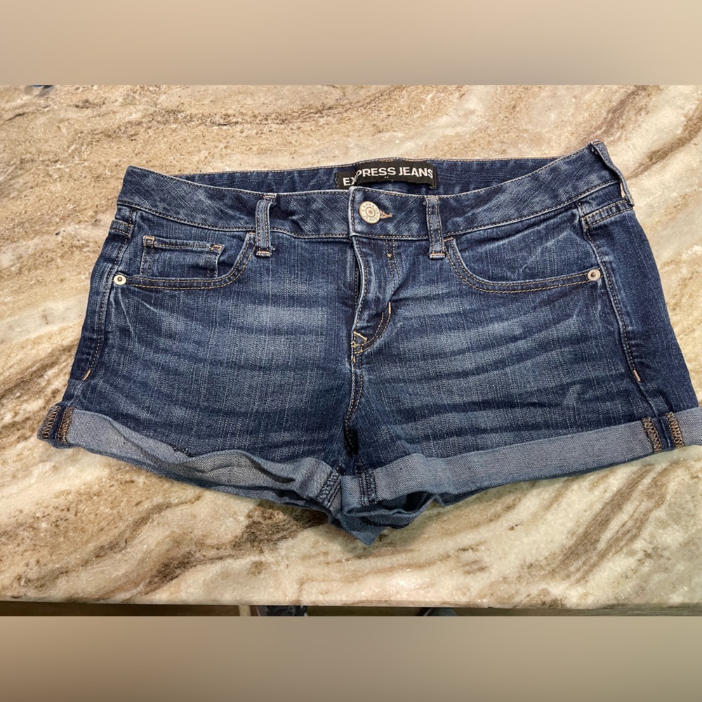Express Blue Jean Shorts